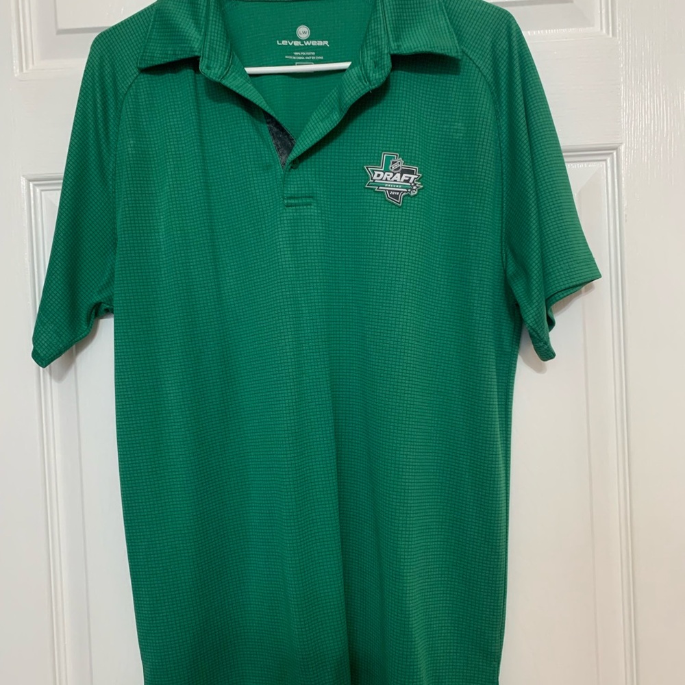 Dallas Stars Green Men's Polo Shirt NHL Draft (S)